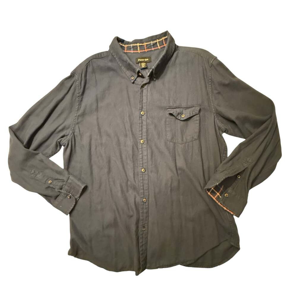 Porter + Ash Men's XXL Button Down Long Sleeve Shirt Cotton Cashmere Blend